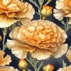 Golden Blooming Carnation Diamond Painting