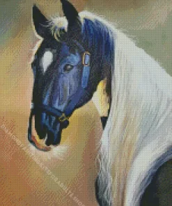 Horse With Blond Hair Art Diamond Painting