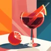 Illustration Blood Orange And Juice Diamond Painting