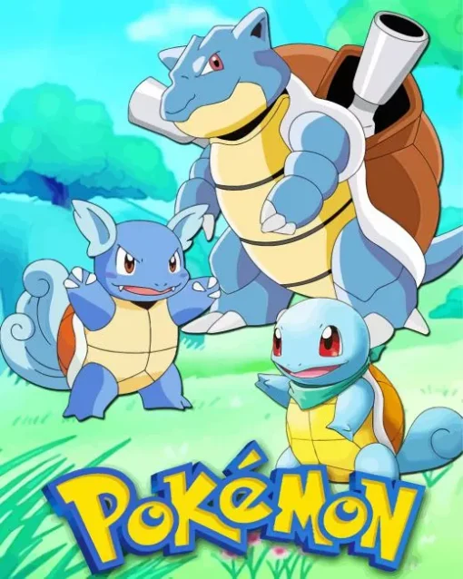 Pokemon Blastoise And Squirtle Diamond Painting