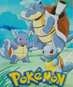 Pokemon Blastoise And Squirtle Diamond Painting