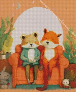 Aesthetic Happy Friends Cuddling Art Diamond Painting