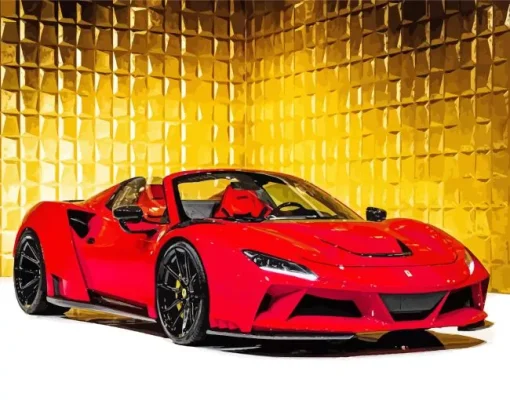 Aesthetic Ferrari F8 Diamond Painting