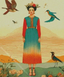 Aesthetic Frida And The Birds Diamond Painting