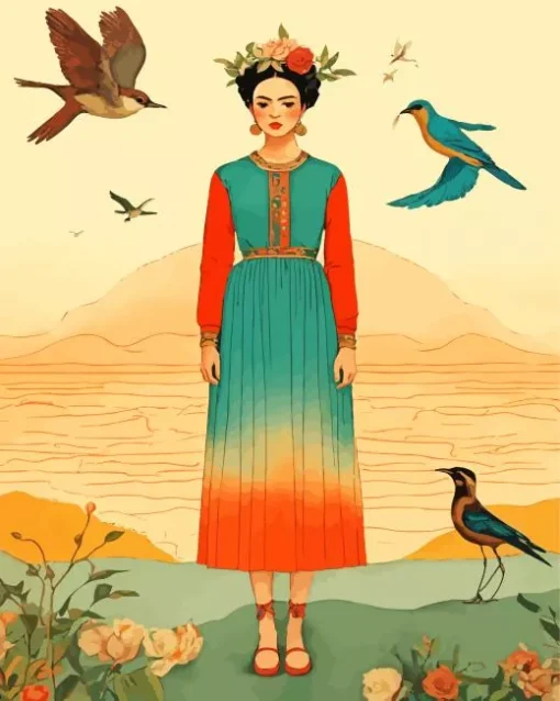 Aesthetic Frida And The Birds Diamond Painting