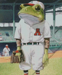 Aesthetic Frog Playing Baseball Diamond Painting