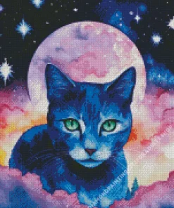 Aesthetic Galaxy Cat Diamond Painting