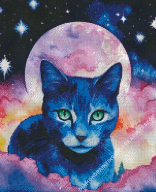 Aesthetic Galaxy Cat Diamond Painting