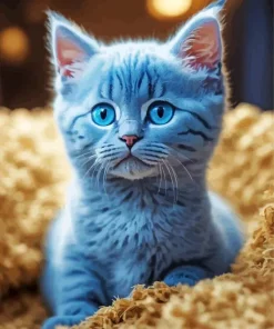 Baby Blue Cat Diamond Painting