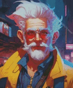 Badass Old Man Diamond Painting