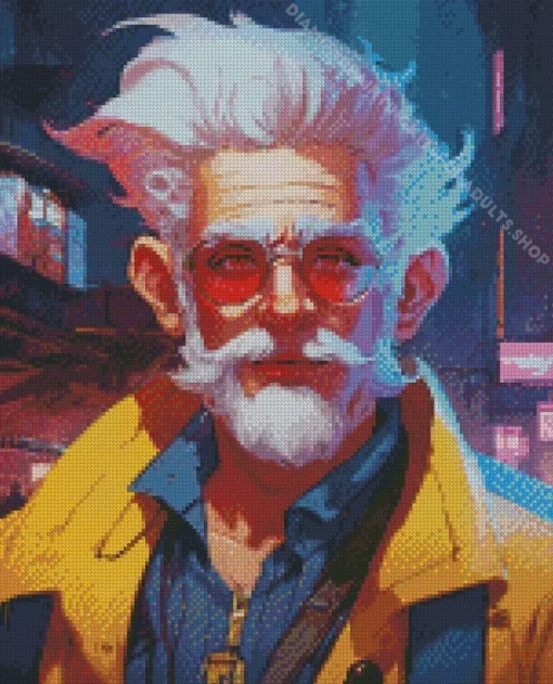 Badass Old Man Diamond Painting