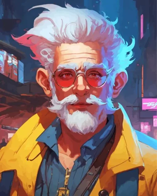 Badass Old Man Diamond Painting