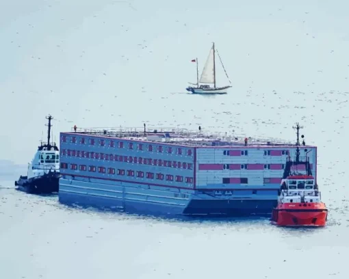 Barge Ship Diamond Painting