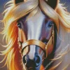 Blond Hair Horse Diamond Painting