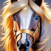 Blond Hair Horse Diamond Painting