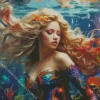 Blond Mermaid Underwater Diamond Painting