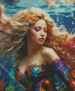 Blond Mermaid Underwater Diamond Painting