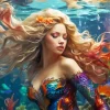 Blond Mermaid Underwater Diamond Painting