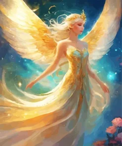 Blonde Angel Diamond Painting