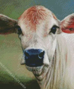 Blonde Cow Art Diamond Painting