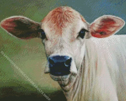 Blonde Cow Art Diamond Painting