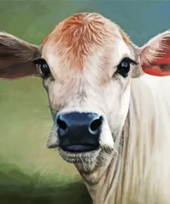 Blonde Cow Art Diamond Painting