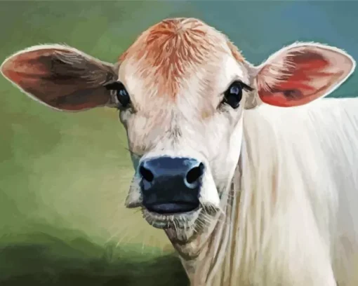 Blonde Cow Art Diamond Painting