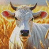 Blonde Cow Diamond Painting