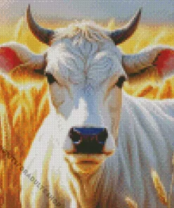 Blonde Cow Diamond Painting