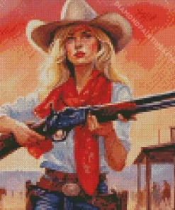 Blonde Cowgirl Diamond Painting