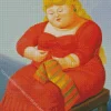 Blonde Fat Girl Art Diamond Painting