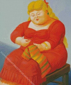 Blonde Fat Girl Art Diamond Painting