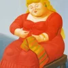 Blonde Fat Girl Art Diamond Painting