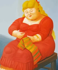 Blonde Fat Girl Art Diamond Painting