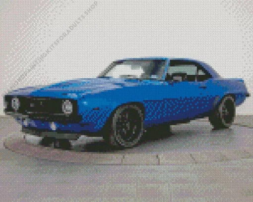 Blue 1969 Camaro Diamond Painting