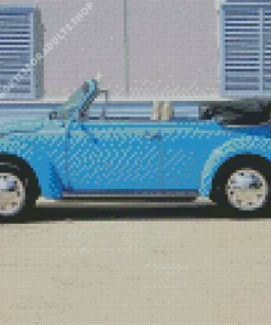 Blue Beetle Convertible Diamond Painting