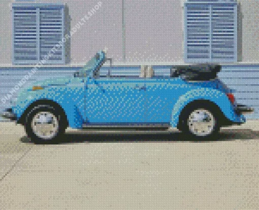 Blue Beetle Convertible Diamond Painting