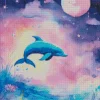 Blue Fantasy Dolphin Diamond Painting