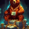 Brown Gangsta Bear Diamond Painting