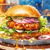 Chicken Burger Fast Food Diamond Painting