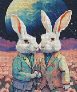 Classy Fantasy Bunnies Diamond Painting