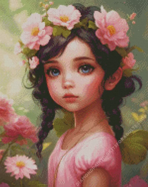 Cute Fantasy Little Girl Art Diamond Painting