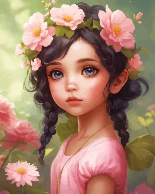 Cute Fantasy Little Girl Art Diamond Painting