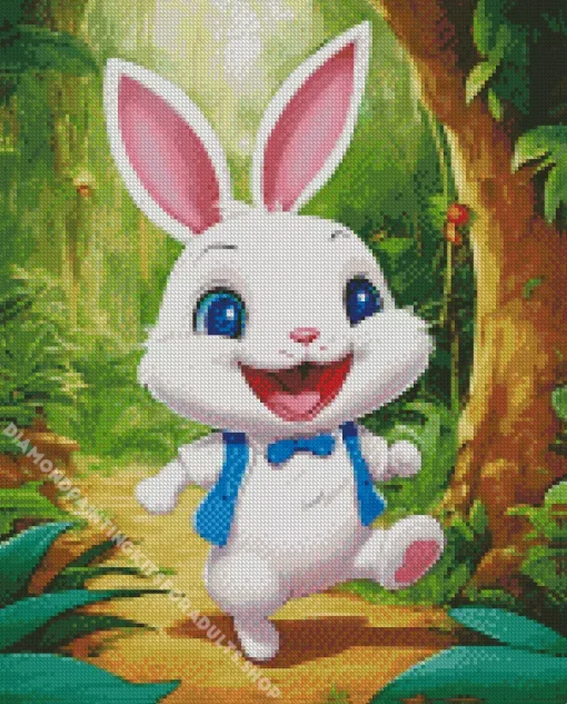 Cute Fun Rabbit Art Diamond Painting