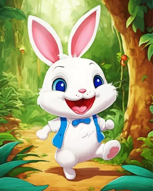 Cute Fun Rabbit Art Diamond Painting