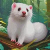 Cute White Ferret Diamond Painting