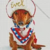 Evel Knievel Dog Diamond Painting