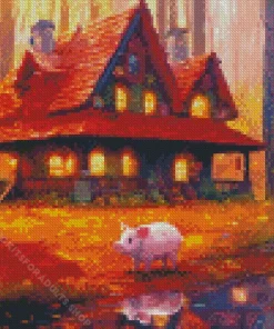 Fantasy Forest Cabin Diamond Painting