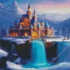 Fantasy Mountain Castle Art Diamond Painting