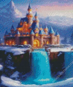 Fantasy Mountain Castle Art Diamond Painting